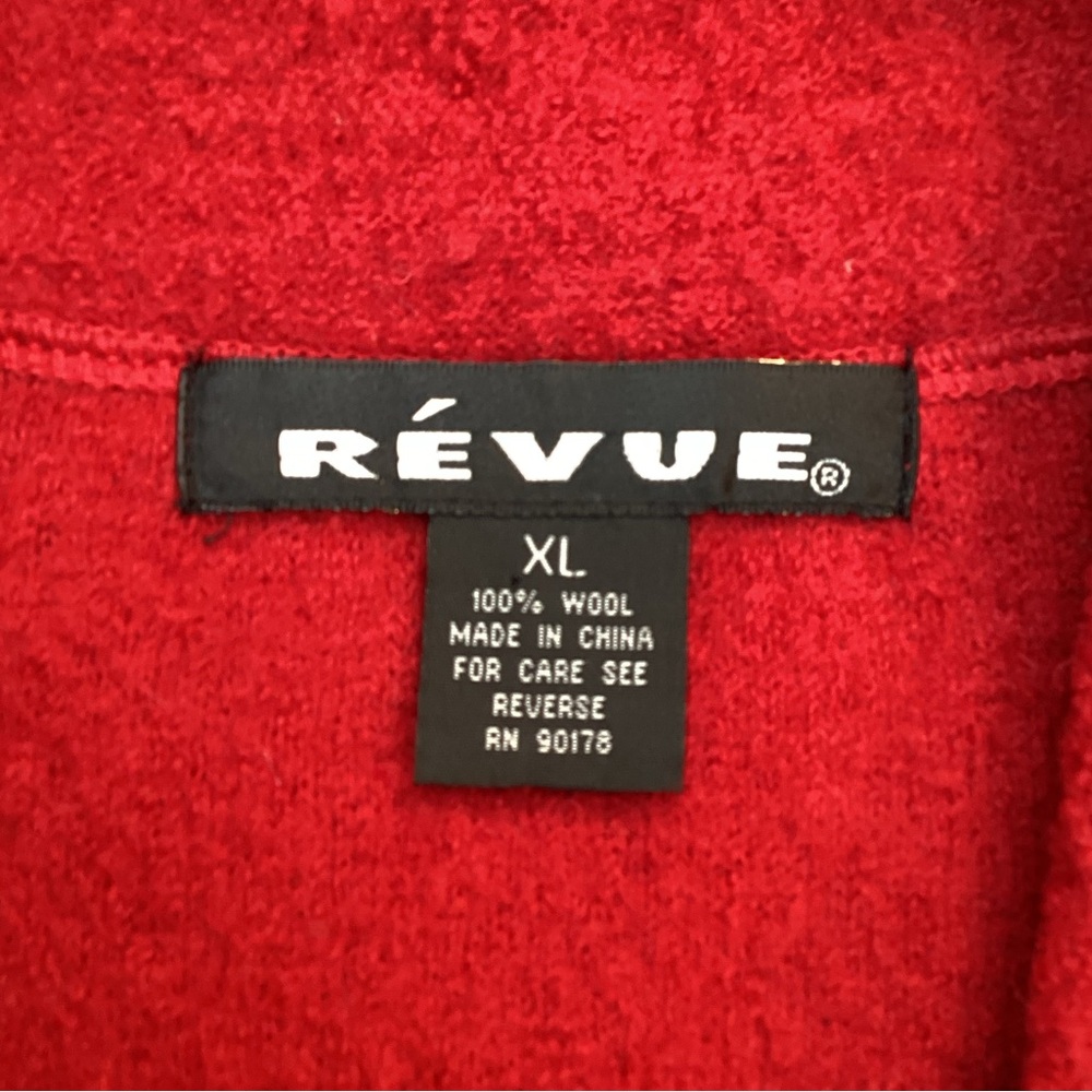 Revue 100% Wool Three Button Blazer Red - image 8
